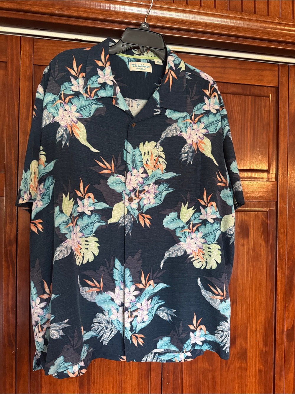 Caribbean (Silk Blend) Tropical Floral Camp Shirt